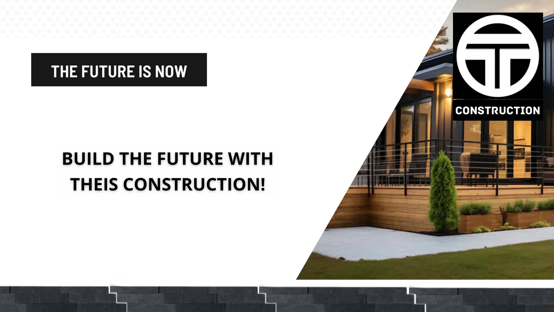 Modern home built with Theis Construction Panels